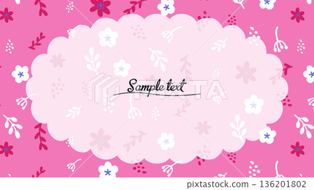 Scandinavian style cute flower frame 136201802