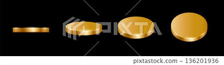 Gold podiums. Golden 3d round metal platforms for product presentation or winner award ceremony in different angles view. Set of luxury empty stages on black background. Realistic vector illustration Gold podiums. Golden 3d round metal platforms for product presentation or winner award ceremony in different angles view. Set of luxury empty stages on black background. Realistic vector illustration 136201936