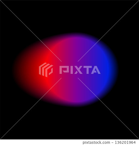 Gradient color round shape background. Abstract red blue blur circle with graduation. Neon colored rounded icon. Colorful geometric graphic vector illustration isolated on black Gradient color round shape background. Abstract red blue blur circle with graduation. Neon colored rounded icon. Colorful geometric graphic vector illustration isolated on black 136201964