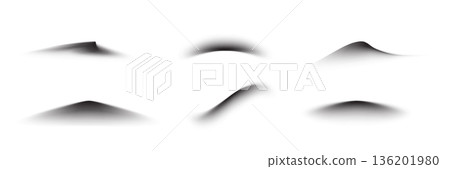 Realistic shadows of different shapes vector set. Collection of shadow effects with blurred soft edges isolated on transparent background Realistic shadows of different shapes vector set. Collection of shadow effects with blurred soft edges isolated on transparent background 136201980
