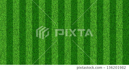 Soccer grass field top view. Green pitch. Sport stadium for baseball or football. Realistic turf texture background. Place for sport match, competition, championship. Vector illustration Soccer grass field top view. Green pitch. Sport stadium for baseball or football. Realistic turf texture background. Place for sport match, competition, championship. Vector illustration 136201982