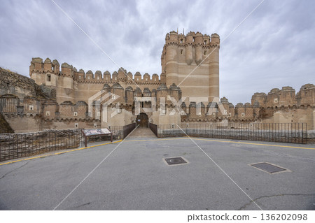Coca Castle exterior view in Castilla and Leon 136202098