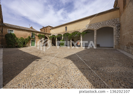 Hacienda courtyard in Tordesillas, Castilla and Leon, Spain 136202107