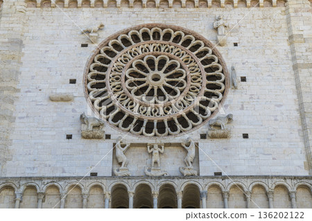 Rose window facade of San Rufino Cathedral, Assisi 136202122