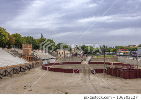 Empty bullring arena in Coca Castilla and Leon Spain Empty bullring arena in Coca Castilla and Leon Spain 136202127