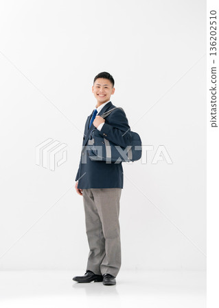 男孩，高中生，制服，書包 136202510