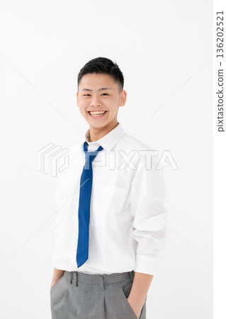 男孩、青少年、制服、正式襯衫 136202521