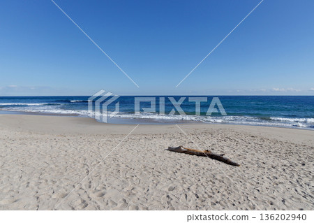 藍色的大海和沙灘 藍色的大海和沙灘 136202940