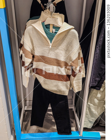 Boy Sweater and Black Pants on Hanger Boy Sweater and Black Pants on Hanger 136203009
