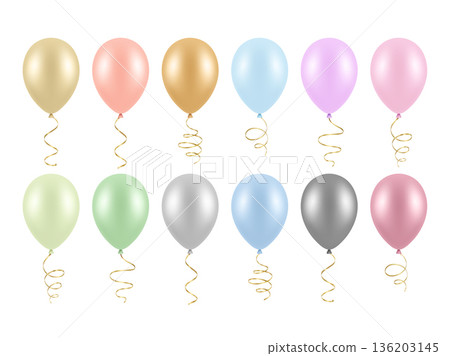 Vector 3d Realistic Pastel Colorful Balloon Icon Set, Isolated. Colorful Party Balloons, Isolated. Birthday Balloons Set. Helium Balloon for Celebration, Festive Decor, Event Design Vector 3d Realistic Pastel Colorful Balloon Icon Set, Isolated. Colorful Party Balloons, Isolated. Birthday Balloons Set. Helium Balloon for Celebration, Festive Decor, Event Design 136203145
