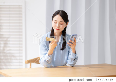 A woman with a smartphone A woman with a smartphone 136203256