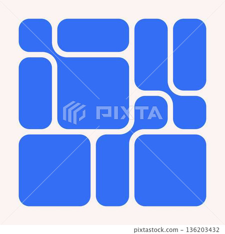Trendy Bento Grid Vector Template With Right Angles And Brick-Style Panels. Geometric Brutal Shapes In Different Sizes For Web Layouts And Modern Web Design, Social Media And Collages Trendy Bento Grid Vector Template With Right Angles And Brick-Style Panels. Geometric Brutal Shapes In Different Sizes For Web Layouts And Modern Web Design, Social Media And Collages 136203432