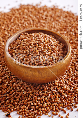 Buckwheat in the bowl 136203679