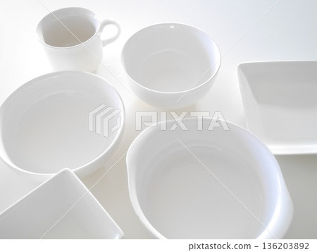 White dishes White dishes 136203892