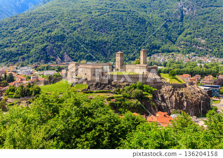 Castelgrande castle in Bellinzona, Switzerland. Unesco World Heritage Castelgrande castle in Bellinzona, Switzerland. Unesco World Heritage 136204158