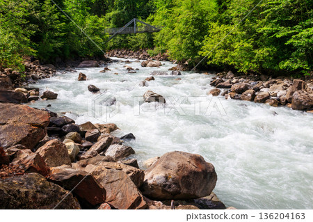 View of the Kander river in Switzerland 136204163