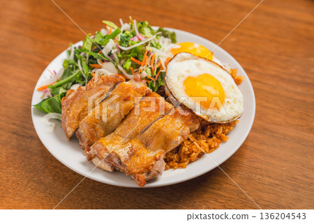 Chicken steak and jambalaya plate Chicken steak and jambalaya plate 136204543