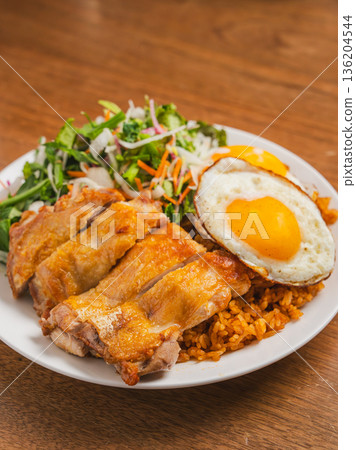 Chicken steak and jambalaya plate Chicken steak and jambalaya plate 136204544
