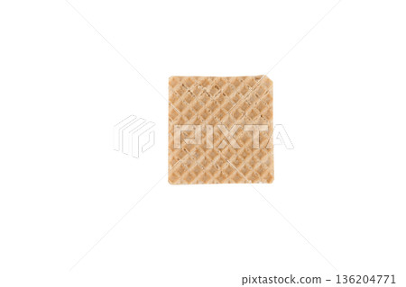 Sweet waffles on a white insulated background 136204771