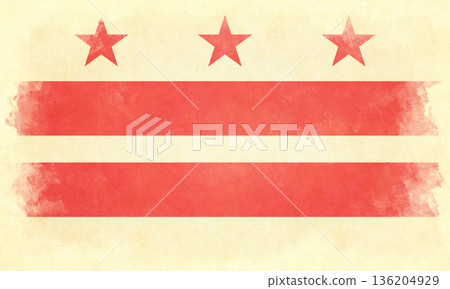 Washington D.C. - vintage flag 136204929