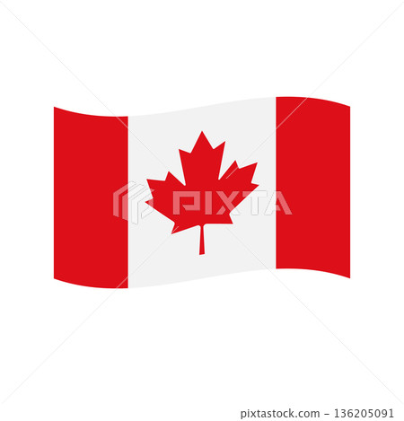 Vector flat Canada flag Vector flat Canada flag 136205091