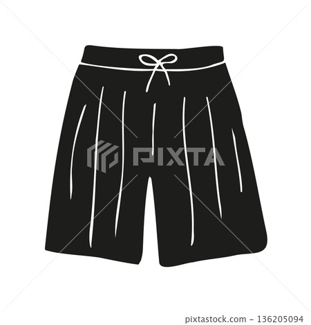 Vector hand drawn sketch doodle shorts Vector hand drawn sketch doodle shorts 136205094