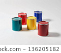 Colorful paint cans 136205182
