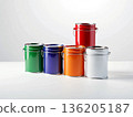 Colorful paint cans 136205187