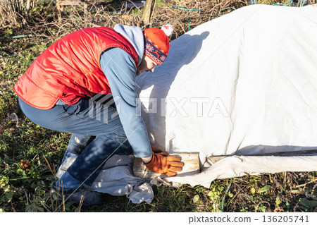 Winter Protection for Garden, winter shelter for garden plants, shelter rhododendrons 136205741
