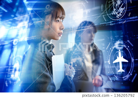 嚴肅女性的商業場景 嚴肅女性的商業場景 136205792