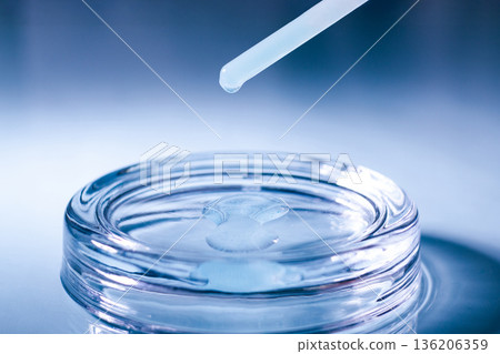 Copper peptides GHK-Cu skin repairing molecules. Anti aging and antioxidant care for skin. Wellness theme. Cosmetic and medicine essence 136206359