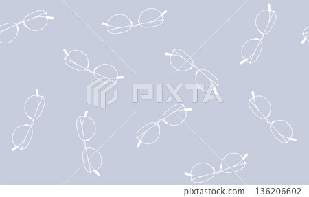 眼鏡無縫圖案背景素材線條畫無限設計 136206602