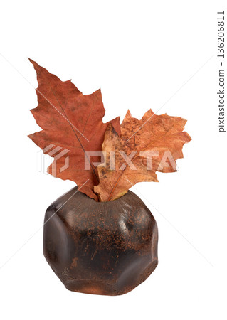 Ceramic vase on white background Ceramic vase on white background 136206811