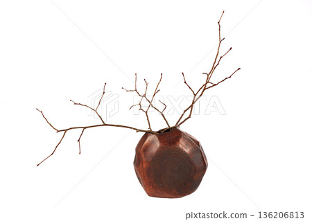 Ceramic vase on white background Ceramic vase on white background 136206813