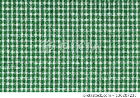 Green White Plaid Fabric Design Close up View Green White Plaid Fabric Design Close up View 136207233