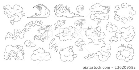 Comic line speed effect cartoon explosive vector set. Hand drawn sketch doodle comic line speed motion, explosive cartoon burst, boom energy, impact power action element. Vector illustration Comic line speed effect cartoon explosive vector set. Hand drawn sketch doodle comic line speed motion, explosive cartoon burst, boom energy, impact power action element. Vector illustration 136209582