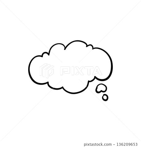 Vector icon of hand-drawn cartoony expression sign doodle, curve directional arrows, emoticon effects design elements, cartoon character emotion symbols, cute decorative brush stroke lines 136209653