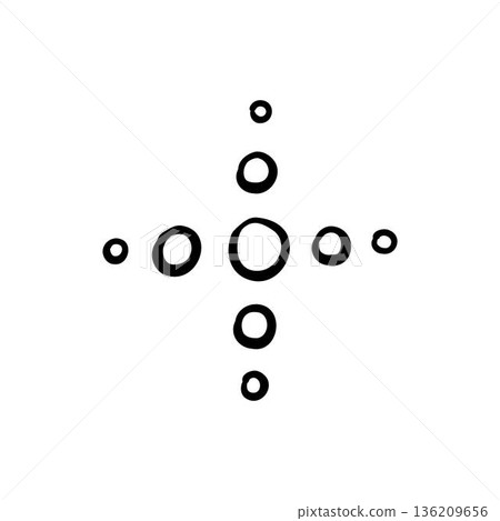 Vector icon of hand-drawn cartoony expression sign doodle, curve directional arrows, emoticon effects design elements, cartoon character emotion symbols, cute decorative brush stroke lines 136209656