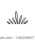 Vector icon of hand-drawn cartoony expression sign doodle, curve directional arrows, emoticon effects design elements, cartoon character emotion symbols, cute decorative brush stroke lines 136209657