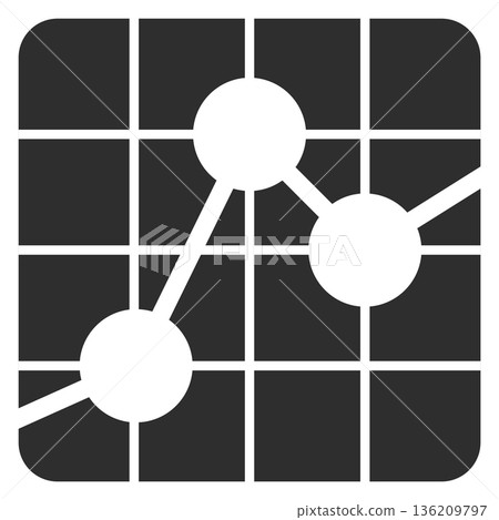 Statistics black icon. Abstract diagram. Financial chart Statistics black icon. Abstract diagram. Financial chart 136209797