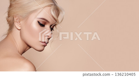 Calm Natural Female. Tranquil Female Illustration Emphasizing Natural Elegance And Composure. Soothing Portrayal Of Woman Showcasing Effortless Beauty And Peaceful Expression In Minimalist Style Calm Natural Female. Tranquil Female Illustration Emphasizing Natural Elegance And Composure. Soothing Portrayal Of Woman Showcasing Effortless Beauty And Peaceful Expression In Minimalist Style 136210405