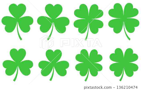 Seamless pattern of green clovers for Saint Patricks day celebration Seamless pattern of green clovers for Saint Patricks day celebration 136210474