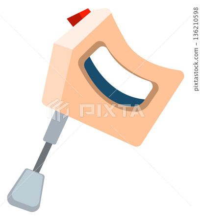 Kitchen mixer color icon. Cooking electric appliance Kitchen mixer color icon. Cooking electric appliance 136210598