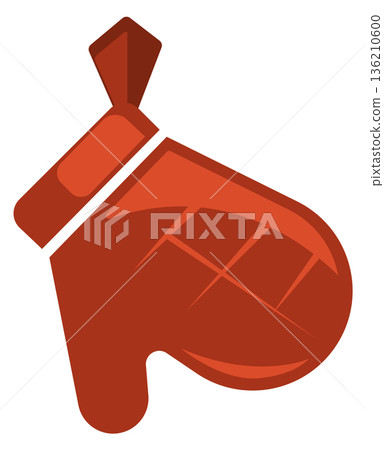 Oven mitt cartoon icon. Baking heat protection Oven mitt cartoon icon. Baking heat protection 136210600