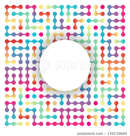 Music cover design. Color dot pattern poster Music cover design. Color dot pattern poster 136210684