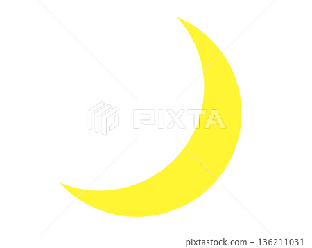 Crescent moon mark (moon icon) 136211031