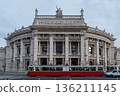 Burgtheater with Vienna tram on Ringstrasse, Vienna, Austria 136211145