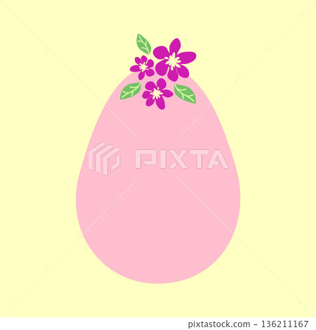 Easter egg with floral ornament, folk ornate illustration. Happy easter hand painted egg for spring holiday cards, tags Easter egg with floral ornament, folk ornate illustration. Happy easter hand painted egg for spring holiday cards, tags 136211167