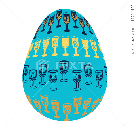 Easter Egg of magic symbols, celestial Astrological, magical and esoteric symbols. Easter Egg of magic symbols, celestial Astrological, magical and esoteric symbols. 136211405