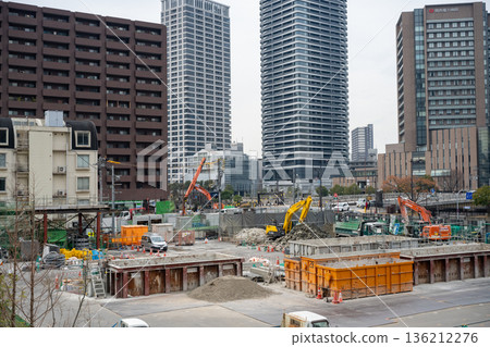 Naniwasuji Line Nakanoshima Station construction site 136212276